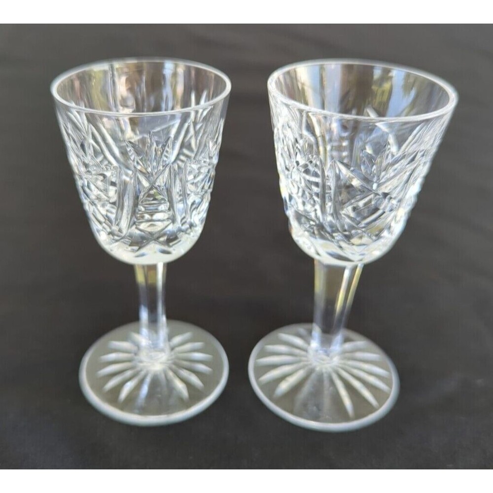 Set of 2 Waterford Stemware, Clare Cordial, 3.5" Pair